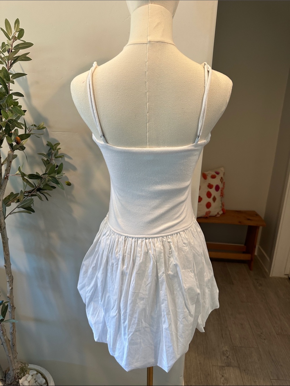 BP. Nordstrom Drop Waist White Bubble Dress - Picture 8 of 10